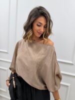 Blusa Textura Cuello Barco