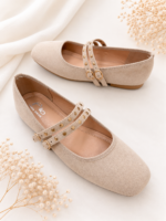 Bailarina Tachas Beige - Imagen 2