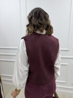 Chaleco Bordado Burdeos - Imagen 3